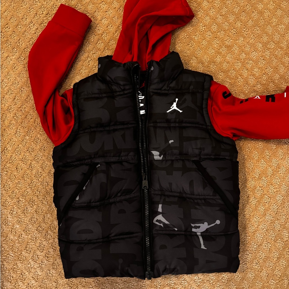Jordan Black and Red Puffer jacket
